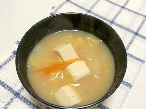白菜と豆腐の お味噌汁 ♪
